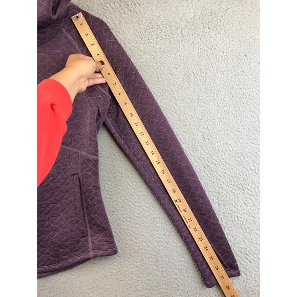Marmot Quilted Purple Cowl Neck Pullover Womens Long Sleeve Sweater Size SP - Picture 6 of 13